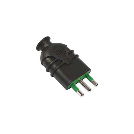 SPINA DRITTA  2 POLI + TERRA NERA HI-PRO- - nera 10A 80101 - 5 pezzi FANTON