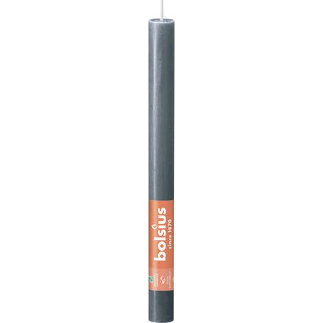 Bolsius Rustik Haushaltskerzen 270/23 mm Schieferblau Spitzkerze (1/2)