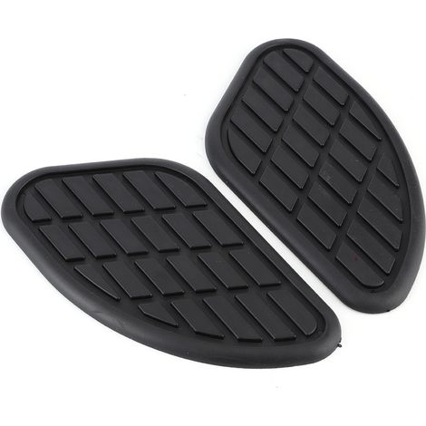 Une paire de tapis antidérapants et d'autocollants de protection pour réservoir de carburant de moto, autocollants antidérapants universels rétro pour genoux, noirs. (1/5)