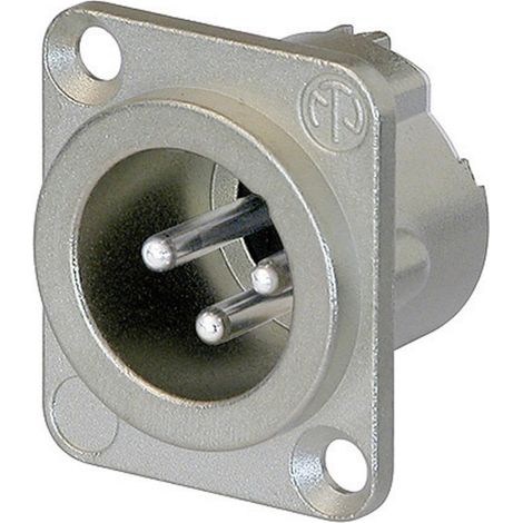 Neutrik NC3MD-LX XLR-Steckverbinder Flanschstecker, Kontakte gerade Polzahl: 3 Silber 1 St.