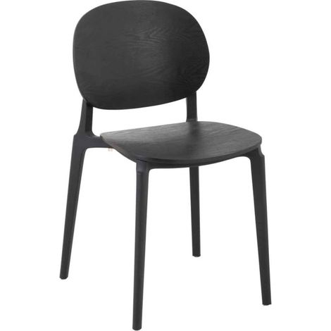Chaise Design "Finama" 82cm Noir (1/5)
