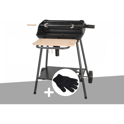 Barbecue charbon Bergamo + Gant de protection - Somagic