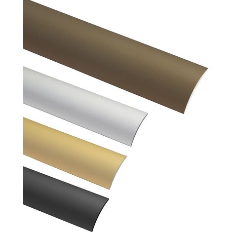 Profilé de transition aluminium - 1 pièce - Alu bronze anodisé - Pose adhésive sans perçage - Raccord sol stratifié vinyle - 30x900 mm (1/5)