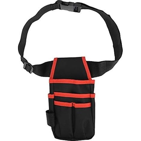 13 x 26 cm Tool Belt Bag 6 Pockets Oxford Cloth Tool Belt Bag Small Repair Tools Storage Pouch for Carpenter Electrician Technician(Red) (1/5)