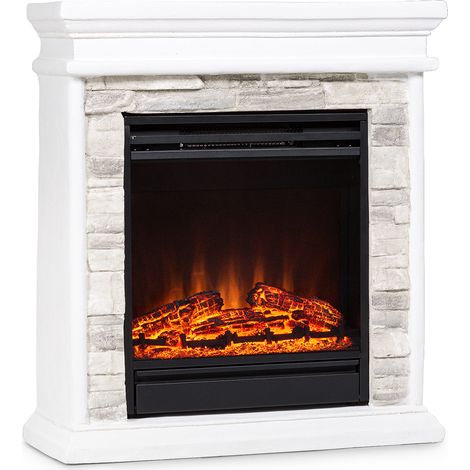 Klarstein – Cheminée électrique 1800W avec effet flamme 3D – Télécommande et minuterie – Chauffage décoratif sans conduit – Dimensions 60x66x22 cm
