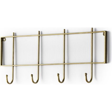 Portemanteau 60x6x25 Métal Doré (1/2)