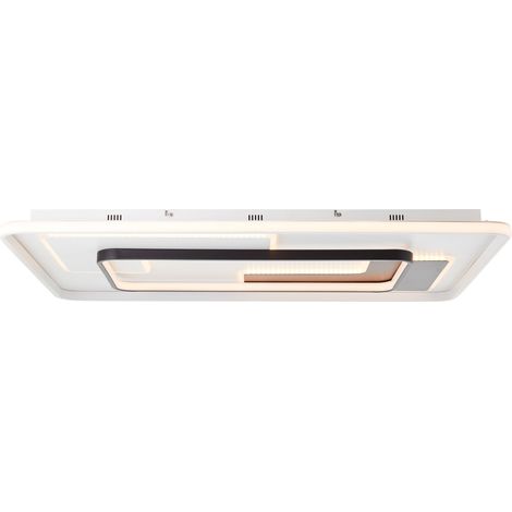Brilliant Barden LED Deckenleuchte 90x60cm weiß/schwarz, Metall/Kunststoff, 1x 57,1 W LED integriert, (Lichtstrom: 7100lm, Lichtfarbe: 3000-6800K)