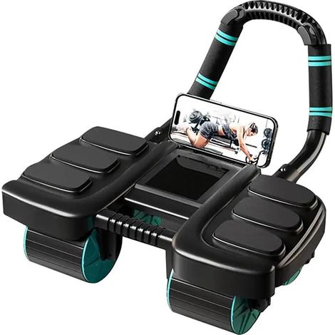 Rouleau abdominal à 4 roues avec support pour les coudes, rebond automatique et appareil portable d'entraînement du tronc (1/5)