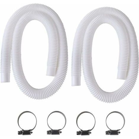 Schwimmbadschlauch, 2 Stück 32 mm Aufstellpoolschlauch, 150 cm/59 Zoll Poolpumpenschlauch für Intex 330 GPH, 530 GPH und 1000 GPH (1/4)