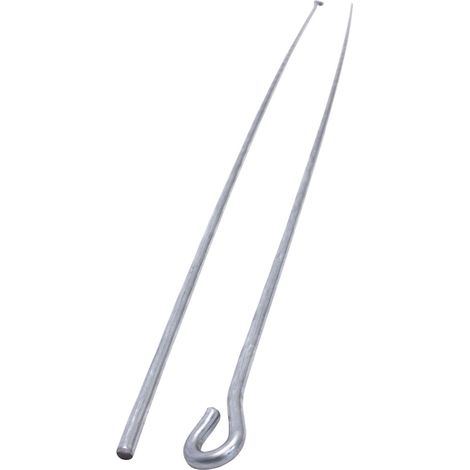 PROTEKTOR Fil de suspension avec œillet pour suspensions pour cloisons sèches 100 pièces, argent, accessoires pour profilés de plafond, Made in Germany - 500mm