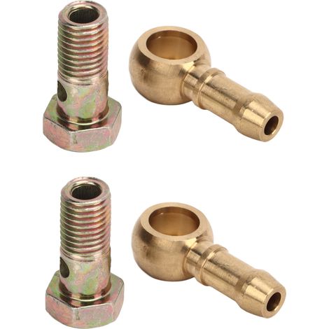 2er-Set M12x1,25 mm auf 3/8 Zoll Turbo-Wasser-Banjoschrauben mit guter Abdichtung, Turbolader-Wasserleitungsrohr-Banjo-Anschluss-Kit (1/5)
