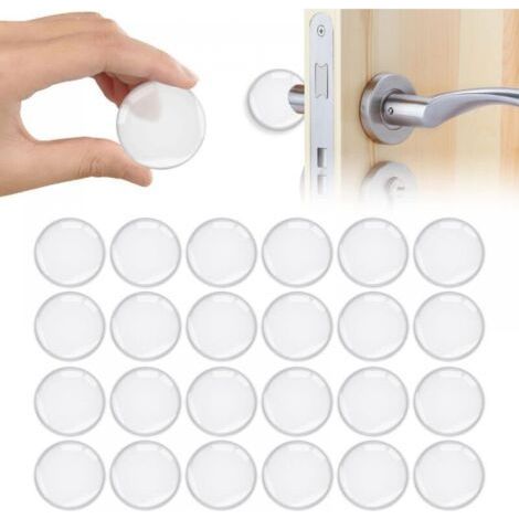 Self-Adhesive Door Stopper, 24 Wall Mounted Door Handle Stoppers, Silicone Adhesive Door Stopper, Strong Adhesive Door Stopper (1/5)