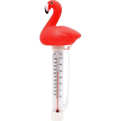 rockible Thermomètre de Piscine Flottant, jauge Flamingo Spa, Lecture Facile, thermomètre à Eau Portable avec Ficelle pour étang de pêche, Bain à remous