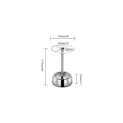 Soporte para cepillos de dientes de acero inoxidable con 4 ranuras, organizador de almacenamiento metálico versátil para el hogar, la oficina, el baño y la encimera del tocador - Crezuo