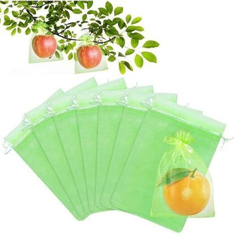 17x23cm 100 Pièces Sac Protection Fruits Sacs Filets Protection des Grappes de Raisins Contre Les Oiseaux et Insectes Guêpes Frelons (1/4)