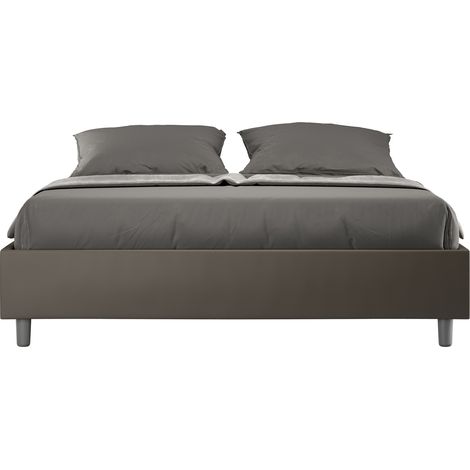 Letto Matrimoniale Sommier 160x190 cm Senza Rete Azelia Cappuccino (1/5)