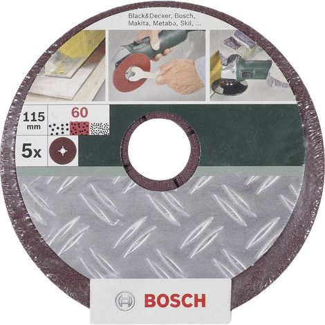 Papier abrasif pour plateau de ponçage Bosch Accessories 2609256252 Grain 80 (Ø) 125 mm 5 pc(s) (1/2)