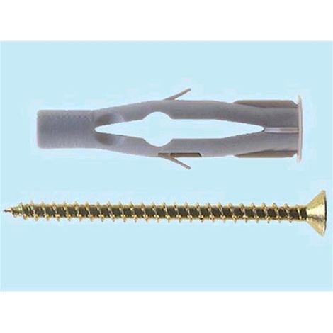 Tasselli Nylon Brixo con vite - BFU 8x50 V: foro profondita' mm. 60 Conf. 50 Pz