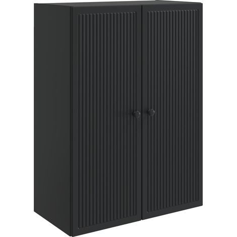 Maison Exclusive - Mobiletto a muro Nero 66 x 34,5 x 90 cm Legno ingegnerizzato (1/5)