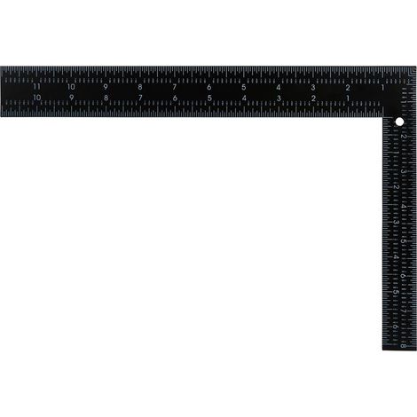 BlueSpot Steel Roofing Square Framing Carpenter Measure Metric Imperial 12" x 8" (1/2)