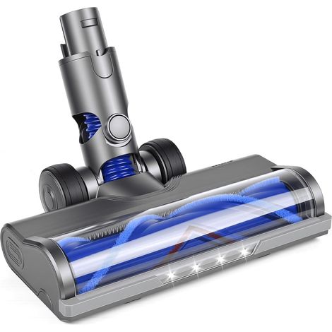 Brosse de rechange compatible avec Dyson, brosse électrique compatible avec Dyson V6 DC59 DC61 DC62 DC74, accessoires d'aspirateur Dyson avec 4 phares LED pour sols et tapis (1/5)