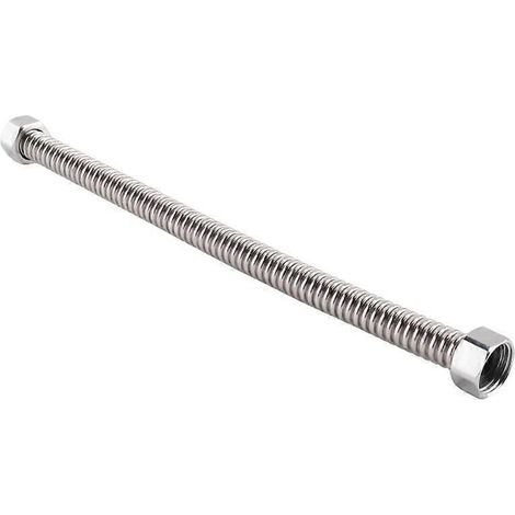 Tubo doccia da bagno in acciaio inox da 19 mm, 30 cm, colore argento. (1/4)