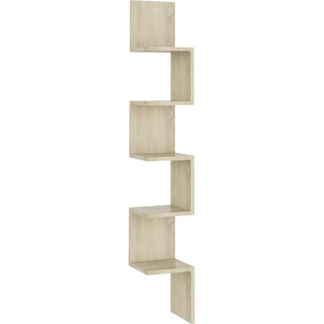 Maison Exclusive - Wand-Eckregal Sonoma-Eiche 20x20x127,5 cm Holz (1/5)