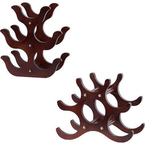 Étagère à vin en bois, étagère de comptoir, étagère verticale en bois, design (1/5)