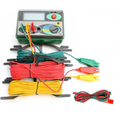 DUOYI DY4100 Probador de resistencia de tierra, megóhmetro digital, protección de puesta a tierra, probador de resistencia de tierra, instrumento de medición de resistencia de tierra, megóhmetro