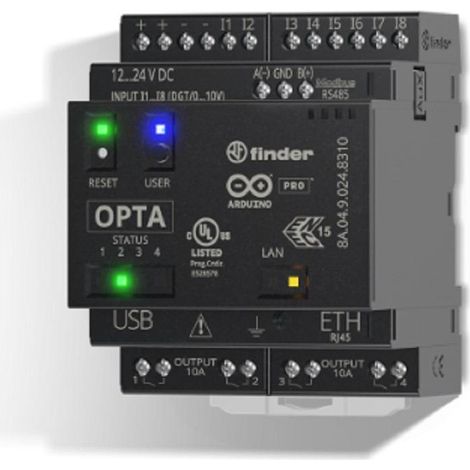 Finder OPTA Plus 8A.04.9.024.8310 relè programmabile argento