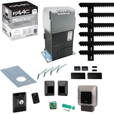 FAAC PRATICO 746 C 105940 KIT 230V 600 KG 6mt Cremagliera Automazione Cancello Scorrevoli