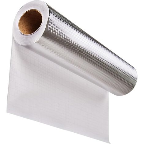 1 Rouleau Autocollant aluminium, résistant eau huile chaleur, pour crédence cuisine bureau placard mur (1/5)