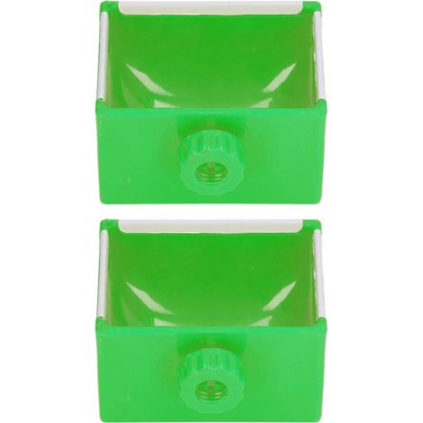 2er-Packung Futternäpfe für Haustiere, leicht zu finden, aus sauberem Kunststoff, verhindert Beißen, geeignet für Haustierkäfige aus Stahl, grün (1/5)