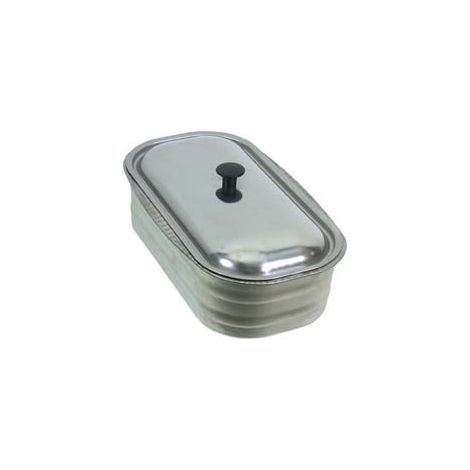 VASCHETTA INOX CON COPERCHIO PER CUCINE A LEGNA- - 4,5 inox - 1 pezzi NORDICA