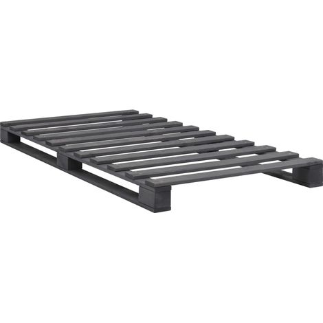 Maison Exclusive - Cadre de lit de palette sans matelas gris 100x200cm bois massif