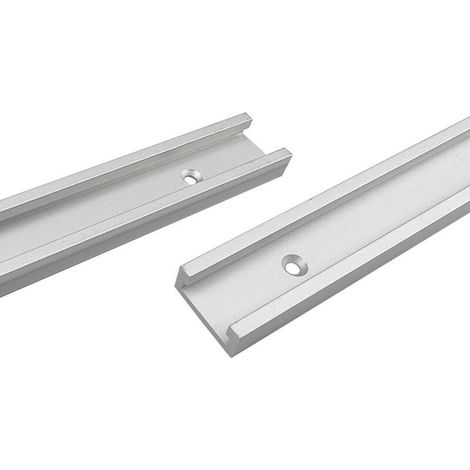 Modification à faire soi-même d'un rail de guidde scie circulaire électrique inversé de type 30 avec poignée de poussée et limiteur de barre de guidage, en allid'aluminium, curseur rouge M6 (1/5)