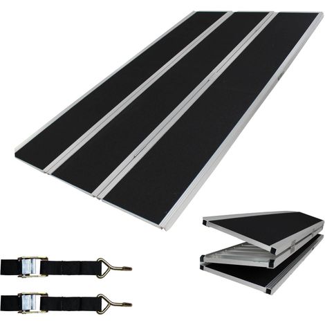 DREIBREIT by TRUTZHOLM 3-fach Auffahrrampe klappbar 255cm Tragkraft 1020kg Alu schwarz beschichtet (1/5)