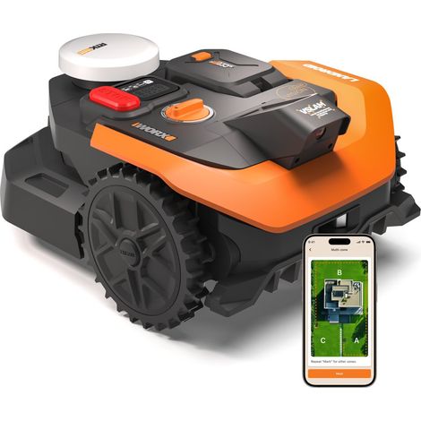 WORX Robot tondeuse connecté sans fil WORX VISION CLOUD 2WD - Jusqu'à 500m² - WR305E (1/5)