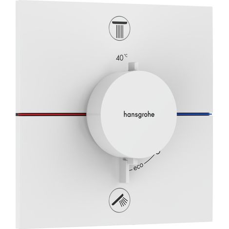 Hansgrohe ShowerSelect Comfort - Unterputz-Thermostatarmatur, für 2 Verbraucher, weiß matt 15572700 (1/5)