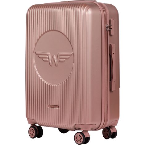 Maleta mediana Wings Swallow 3.0 color oro rosa de 24 pulgadas