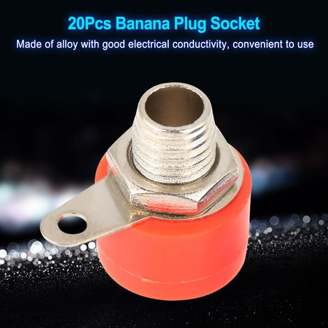 Connecteur de prise banane 4 mm pour amplificateur de haut-parleur, 20 couleurs mélangées (1/5)