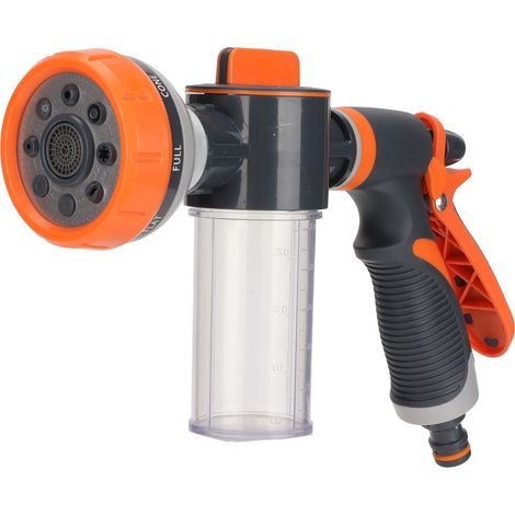 Pistolet d'arrosage à 8 jets, pulvérisateur manuel pour fleurs, lavage de voiture et douche pour animaux. (1/5)