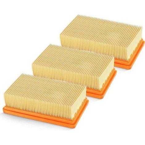 ALLIANDISLot de 3 filtres plats plissés pour aspirateur Karcher MV4 MV5 MV6 WD4 WD5 WD6 S 2.863005.0 (1/4)