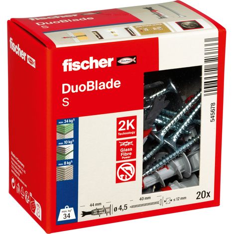 Fischer Gipskartondübel DuoBlade S 44 mm - 20 Stück Dübel (1/5)
