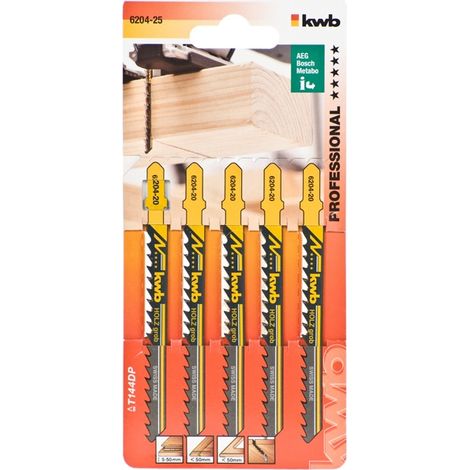 kwb 620425 Lame per seghetto alternativo, lavorazione del legno, HCS 5 pz. (1/3)
