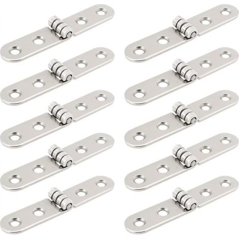 20 cerniere pieghevoli, 180 gradi, 76 x 15 mm, interasse fori 15 mm, cerniere a cinghia resistenti