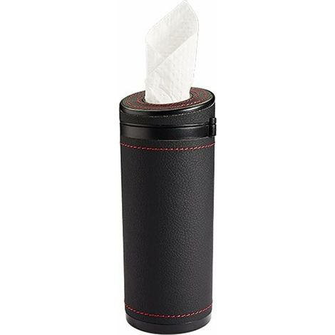 Green Mobility-Mouchoirs Porte-Gobelet de Voiture, Universel Distributeur de Mouchoirs en Cuir PU Boîte de Mouchoirs en Papier Porte-Serviettes de Cylindre Polyvalente pour Voiture Bureau,Noir (1/5)
