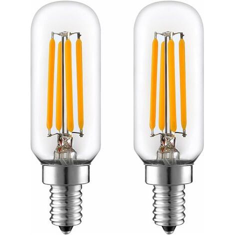 Ampoules LED E14 T25 2 pièces pour hotte aspirante réfrigérateur 4W 2700K blanc chaud installation facile haute luminosité (1/5)