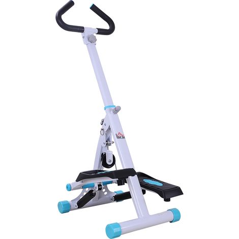 Stepper w/ Handle HGrip Workout Fitness Machine For Fitness Aerobic Exercise Home Gym White (1/5)