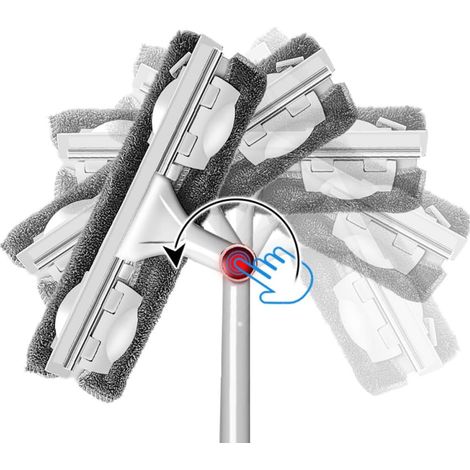 Brosse De Nettoyage pour Vitres Outil De Fenêtre avec Manche Télescopique Acier Inoxydable Brosse Double Face Intérieure Extérieure (1/5)